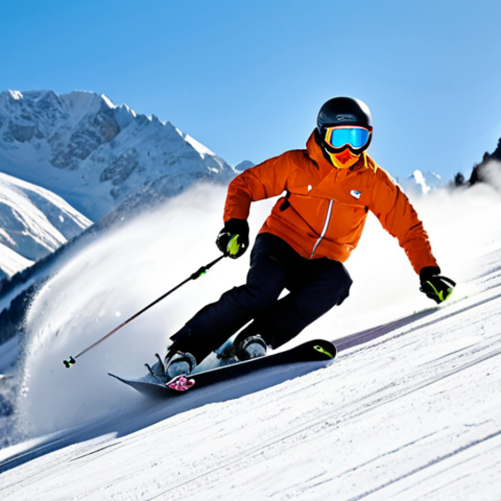 **
"A snowboarder, fully clothed in a professional-looking ski suit, carving a smooth turn on a groomed slope in the Italian Alps, with majestic, snow-capped mountains in the background, appropriate attire, safe for work, perfect anatomy, natural proportions, bright sunny day, professional action shot, high quality, family-friendly."
**