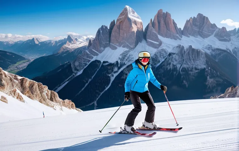 스키 강사 고용 방법 - Image Prompt 1: Private Carving Lesson in the Dolomites** 스키 강사 고용 방법 - Image Prompt 1: Private Carving Lesson in the Dolomites**