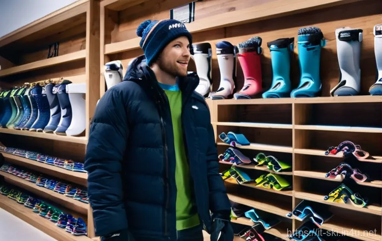 스노우보드 초보자의 고백 - **Prompt 1: The First Step into the Snowboard Shop**
    "A young adult, appearing slightly overwhel...