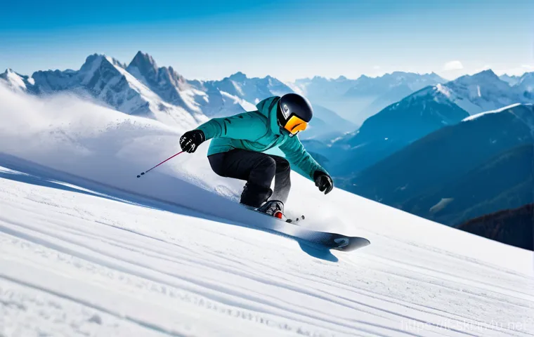 스노우보드 고급 코스 도전법 - Prompt 1: Masterful Carving in the Dolomites**