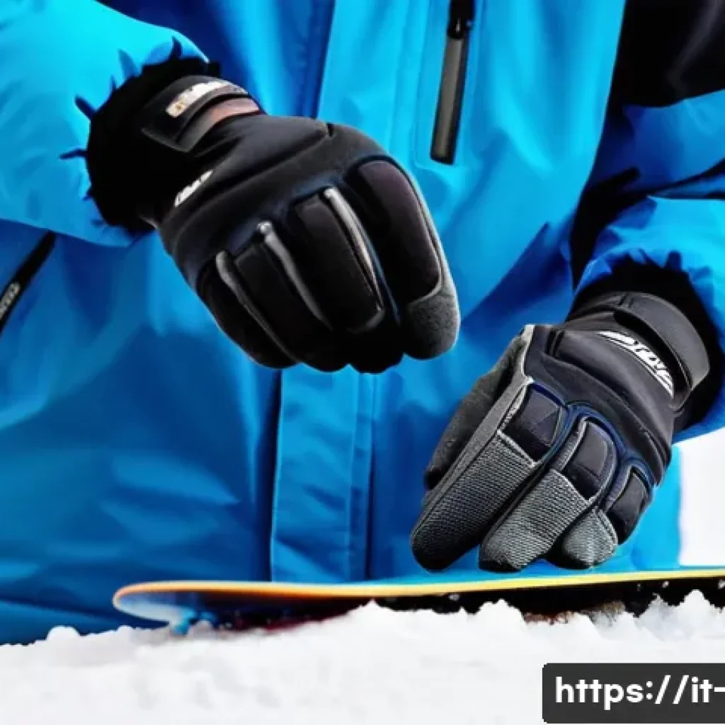 스노우보드 대여 장비 상태 확인 - **Prompt: The Snowboarder's Trustworthy Edge Inspection**
    "A detailed, eye-level shot of a snowb...