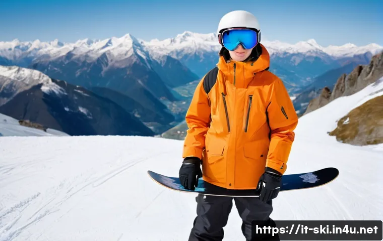 스노우보드 초보자의 실수와 해결법 - **Prompt:** A beginner snowboarder on a gently sloped, snow-covered piste in the Italian Alps, demon...