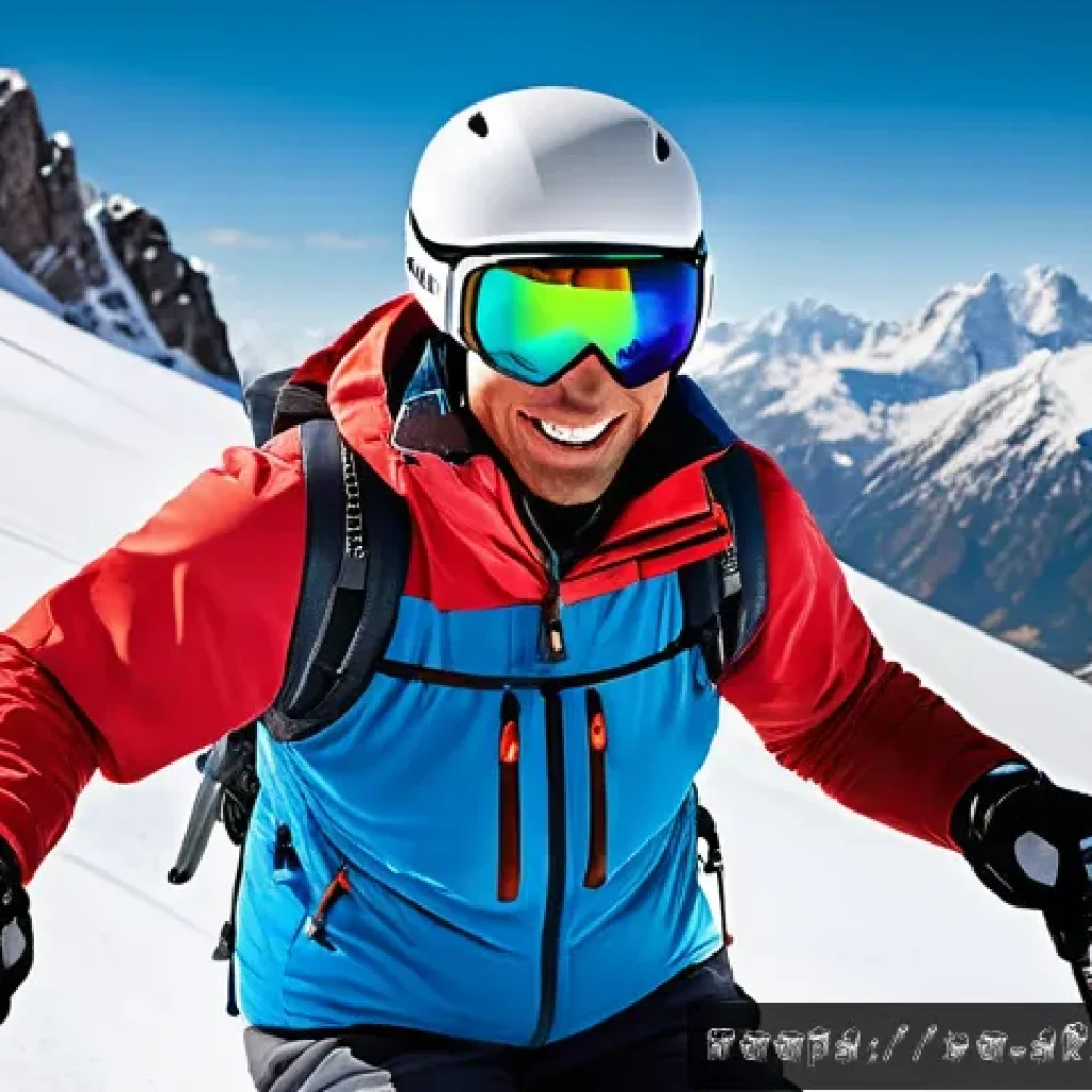 스키 중급자 턴 기술 - A skilled intermediate skier carving smooth, fluid turns on a steep alpine slope covered with fresh,...