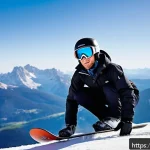 스노우보드 초보 강사 팁 - A beginner snowboarder on a gentle slope in Cortina d&rsquo;Ampezzo, wearing a twin tip snowboard that rea...