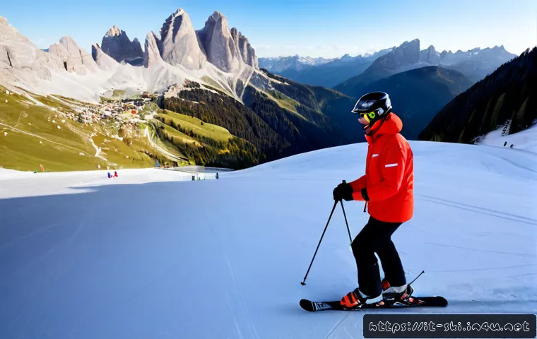 Home 17 스키 전문가 추천 강습 - Photorealistic alpine ski lesson in the Italian Dolomites, experienced Italian ski instructor in a c...